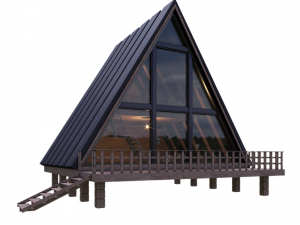 A frame House 3D 모델