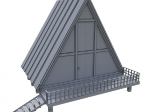 A frame House 3D 모델