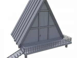 A frame House 3D Model