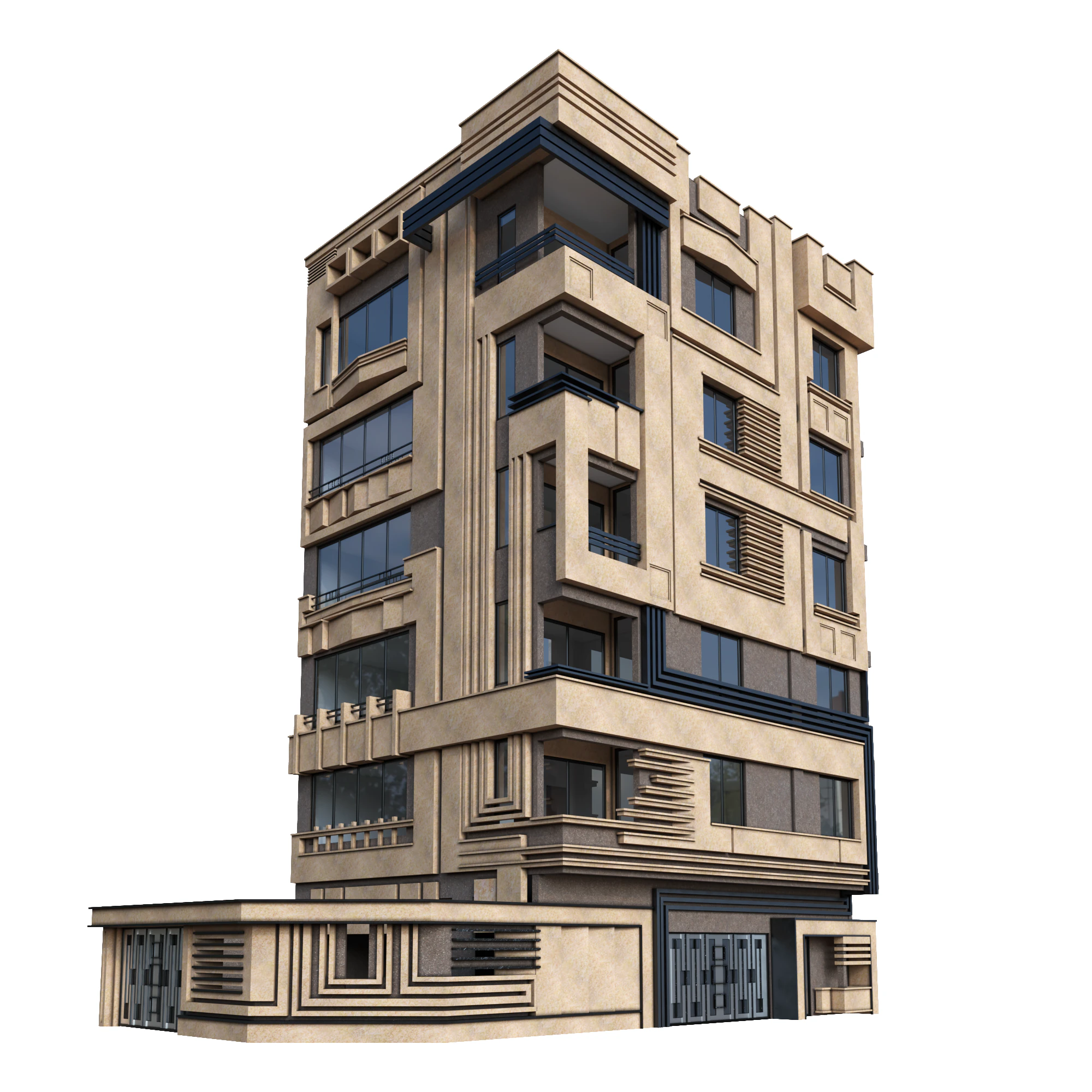 Modern exterior 3D Model .c4d .max .obj .3ds .fbx .stl .blend 