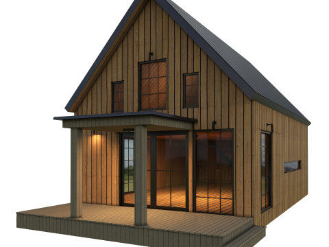 Barn house Modèle 3D