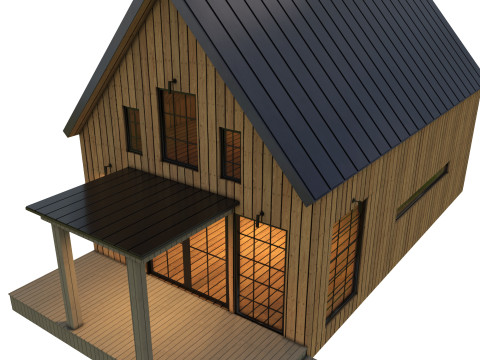 Barn house Modèle 3D