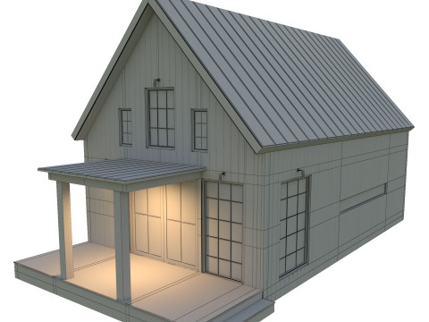 Barn house Modèle 3D