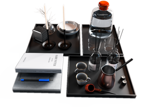 Decorative set 02 Modelo 3D