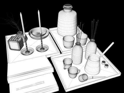 Decorative set 02 3D-Modell