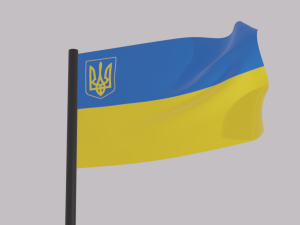 Ukraine flag Modelo 3D
