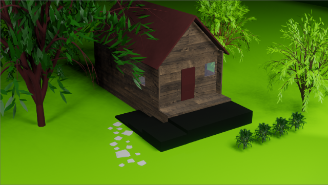 Low poly willage 3D Модель .c4d .max .obj .3ds .fbx .stl .blend 