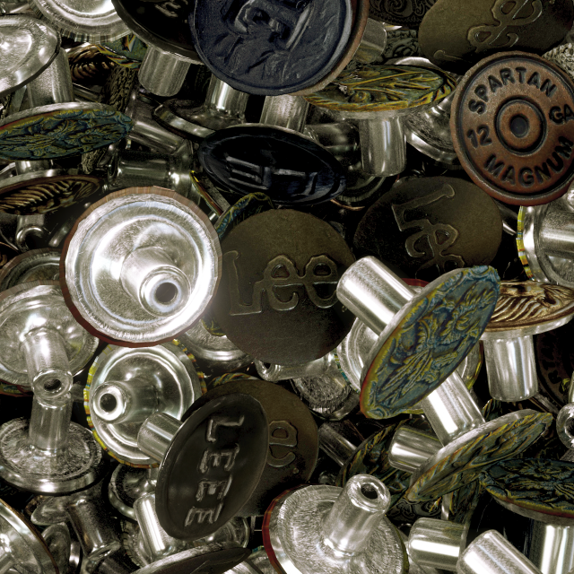 Metal Buttons Modelo 3D .c4d .max .obj .3ds .fbx .stl .blend 