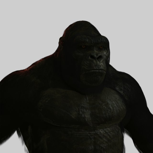 Realistic Monkey Kong For Movies or Games 3D Модель .c4d .max .obj .3ds .fbx .stl .blend