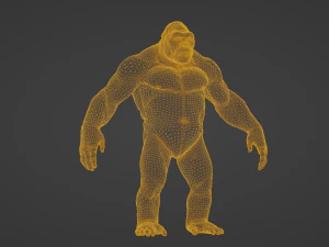Monkey Kong r&eacute;aliste pour les films ou les jeux Modèle 3D