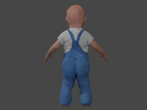 Bambino truccato del fumetto per le rime Modello 3D