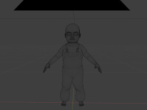 Bambino truccato del fumetto per le rime Modello 3D