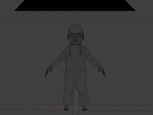 Cartoon Rigged Baby For Rhymes 3D Model