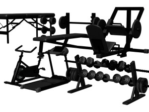 Gym Machines Collection Modelo 3D
