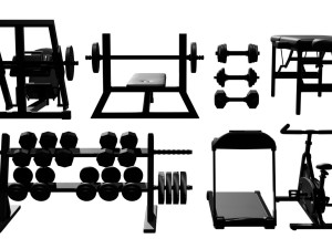 Gym Machines Collection Modelo 3D