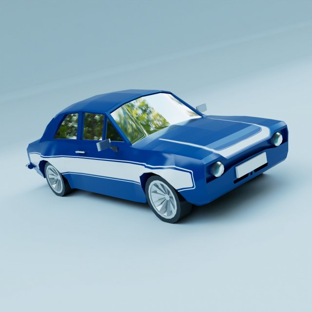 Escort RS2000 Mk1 Lowpoly Lowpoly Modelo 3D .c4d .max .obj .3ds .fbx .stl .blend 