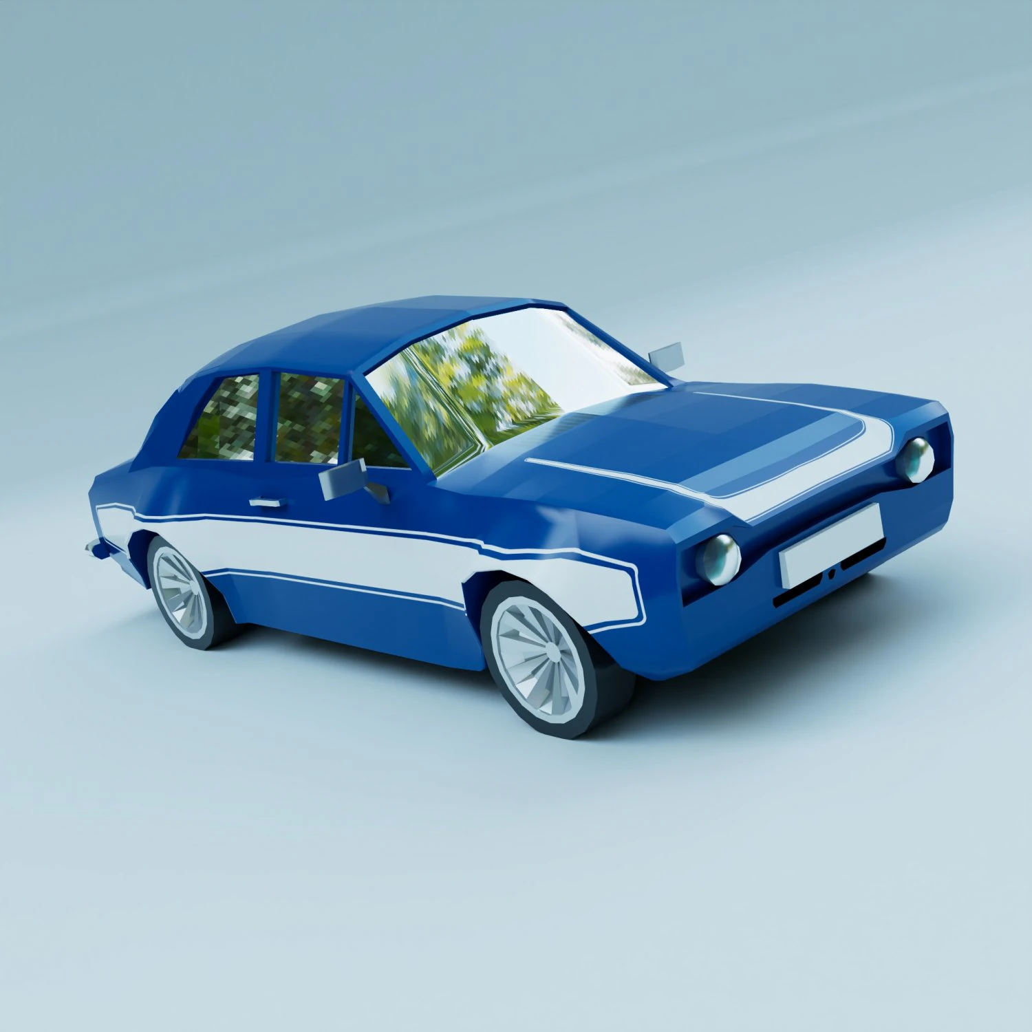 Escort RS2000 Mk1 Lowpoly Lowpoly 3D Model .c4d .max .obj .3ds .fbx .stl .blend
