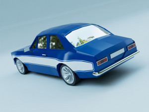 Escort RS2000 Mk1 Lowpoly Lowpoly Modelo 3D