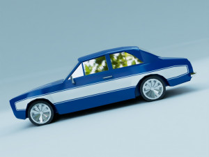 Escort RS2000 Mk1 Lowpoly Lowpoly Modelo 3D