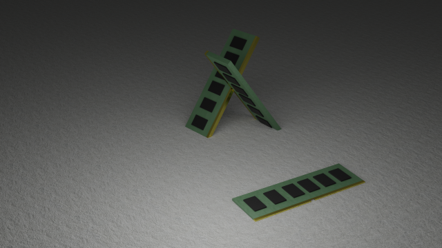 RAM of low polygons 3D Model .c4d .max .obj .3ds .fbx .stl .blend 