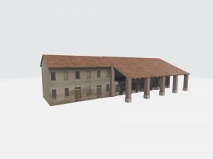 Italian farm cascina old barn obj skp 3D 模型