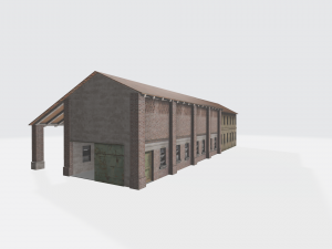 Italian farm cascina old barn obj skp 3D 模型