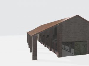 Italian farm cascina old barn obj skp 3D 模型