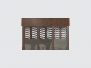 Old italian brick shed 3d obj 3D Model