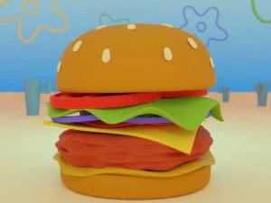 Hamburguesa Cangreburguer Modelo 3D