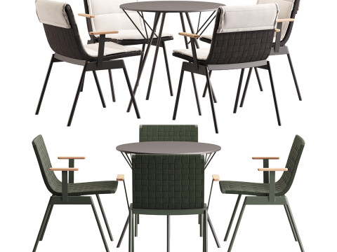 Dining Set 8 Model 3D