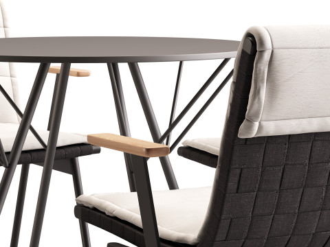Dining Set 8 Modelo 3D