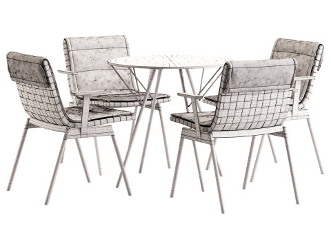 Dining Set 8 Modelo 3D