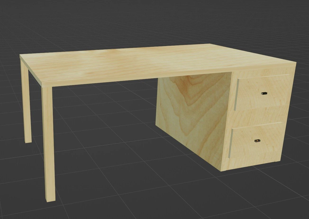 Meja komputer Model 3D .c4d .max .obj .3ds .fbx .stl .blend 