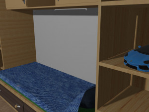 Bed and wardrobes Modelo 3D
