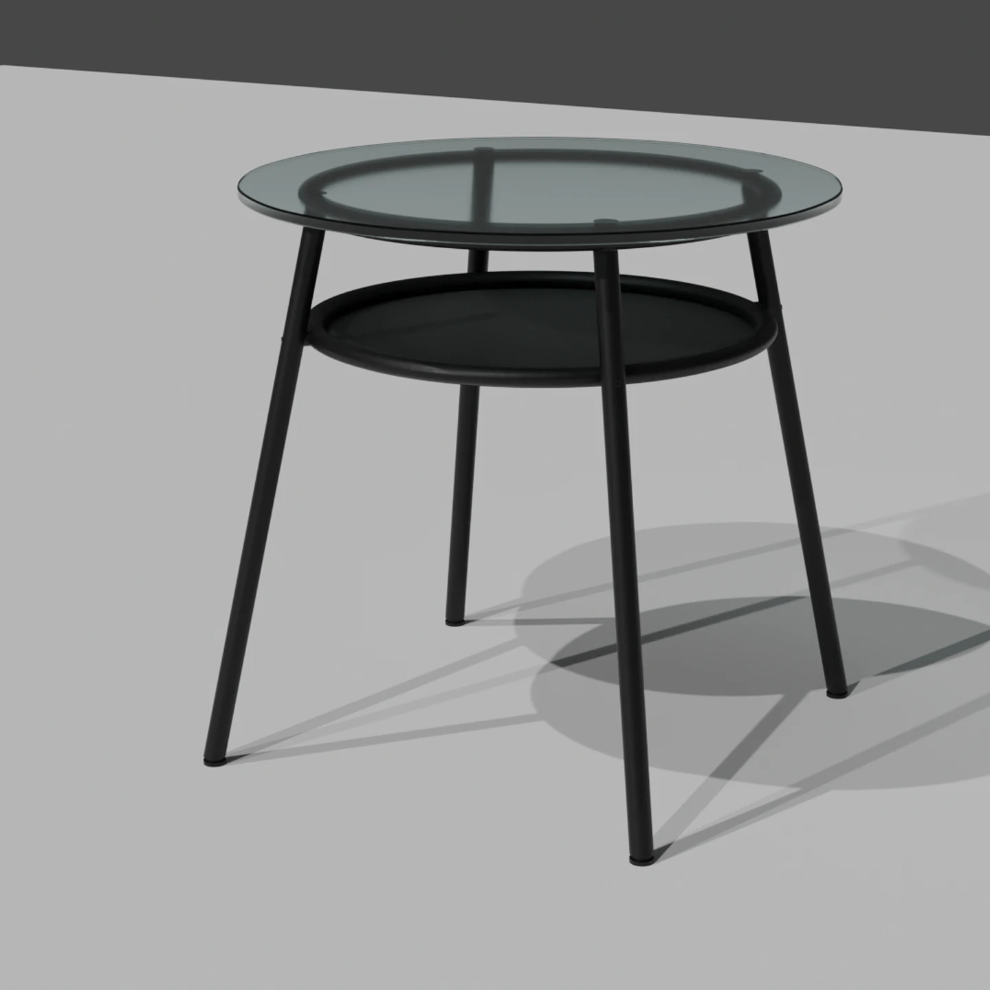 Glass table 3D Model .c4d .max .obj .3ds .fbx .stl .blend 