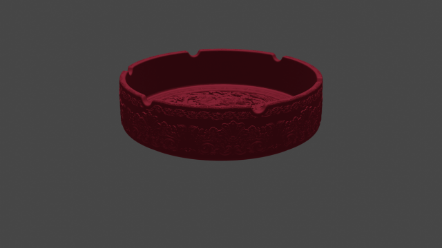 Ashtray 3Dプリントモデル .c4d .max .obj .3ds .fbx .stl .blend 