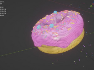 Realistic Pink Donut 3D Model