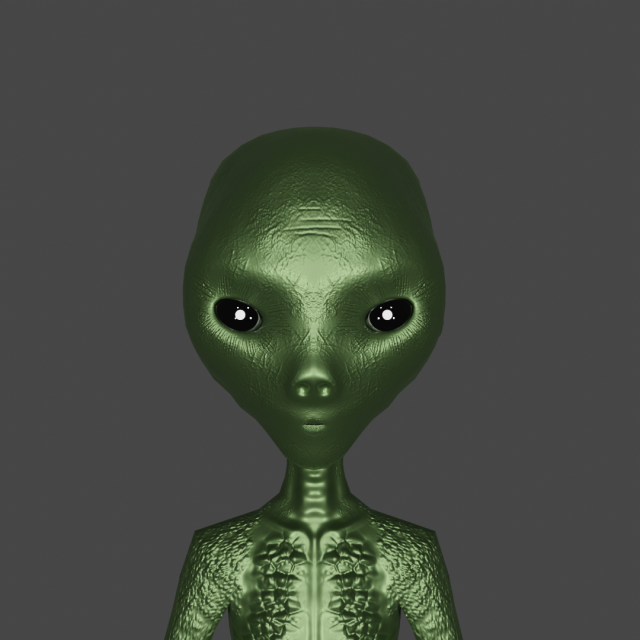Alien Model 3D .c4d .max .obj .3ds .fbx .stl .blend 