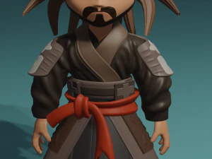 3DКоролевскийСамурай 3D Модель