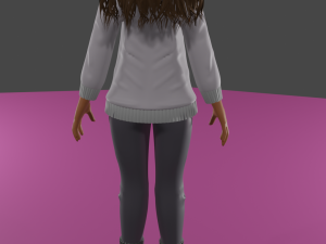 3dPixar girl Modello 3D