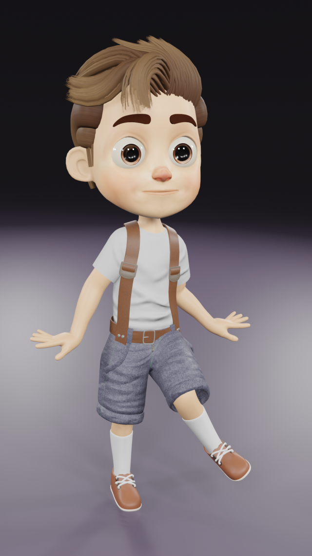 PixarBoy 3D Model .c4d .max .obj .3ds .fbx .stl .blend 