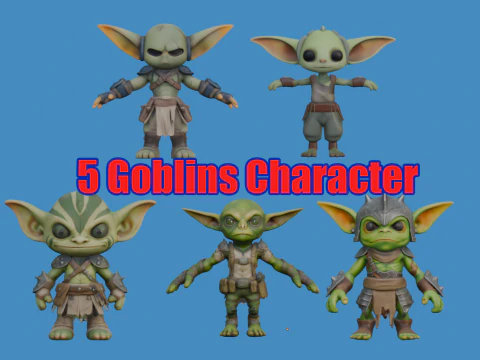 3D哥布林包 3D 模型