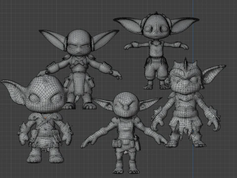 Пакет 3D Гоблинов 3D Модель