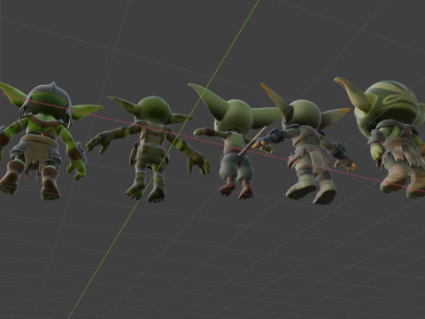 Пакет 3D Гоблинов 3D Модель