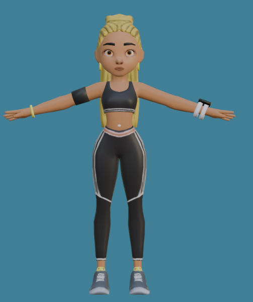Blonde Girl 3D Model .c4d .max .obj .3ds .fbx .stl .blend