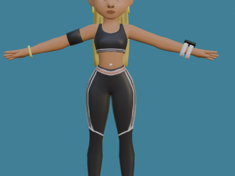 Blonde Girl 3D Model