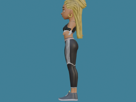 Blonde Girl 3D मॉडल