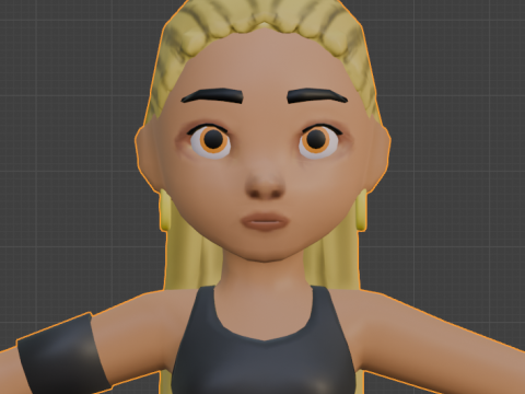 Blonde Girl 3D मॉडल
