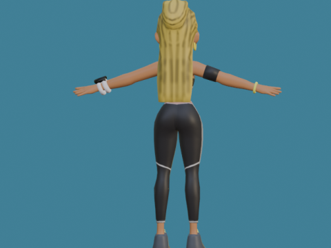 Blonde Girl 3D मॉडल