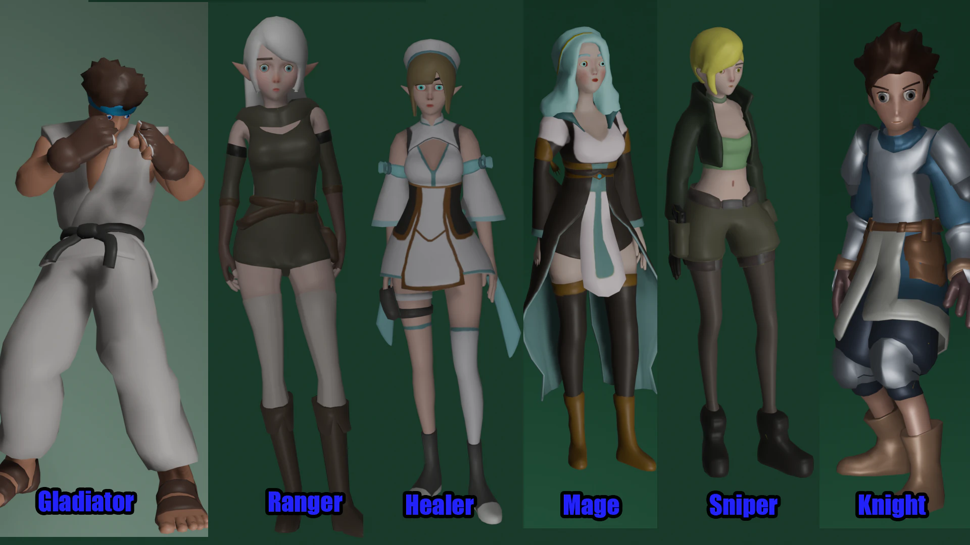 Fantasy Hero Pack1 3D Model .c4d .max .obj .3ds .fbx .stl .blend